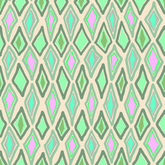 Abstract, seamless, geometric background in festive style, hand-drawn. The template can be used for Wallpaper, postcards, envelopes, cover fills, web page background, surface textures.