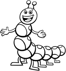 caterpillar cartoon character coloring book