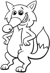 cartoon fox character coloring book