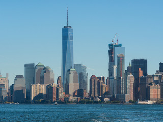Fototapeta na wymiar Battery Park City and World Trade Center in Lower Manhattan