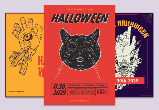 Halloween Events Flyer Set