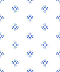Watercolor delft blue style pattern - 286138892