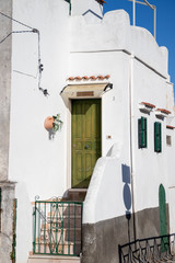 white and green house in Italy