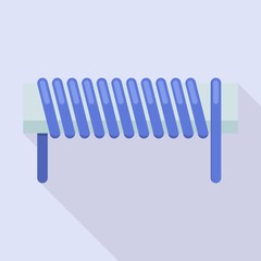 Magnetic coil icon. Flat illustration of magnetic coil vector icon for web design