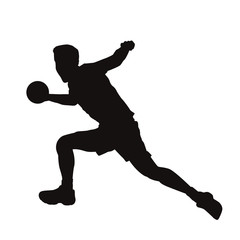 Man Handball Player Silhouette