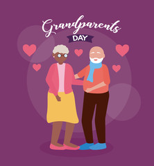 happy grandparents day flat design