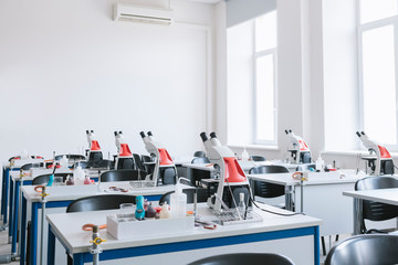 Interior of a science lab classroom