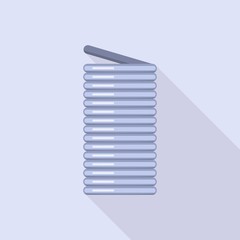 Steel spring icon. Flat illustration of steel spring vector icon for web design