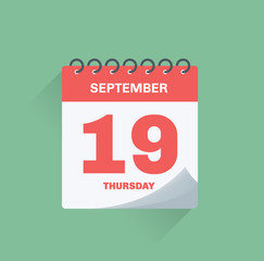 Day calendar with date September 19.