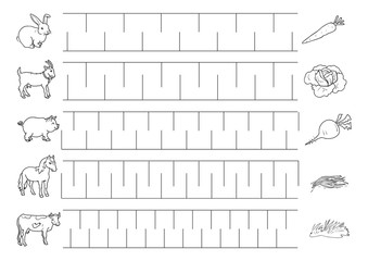 Trace line worksheet for preschool kids 