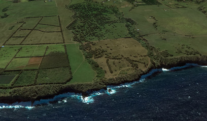 The relief of the coast of the island of Miami USA from a bird's eye view