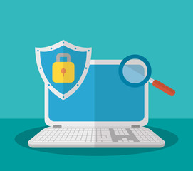 technology internet security flat design