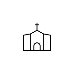 church building icon vector illustration
