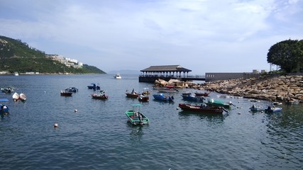 Fototapeta na wymiar Hong Kong Stanley Beach Boat House