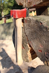 Axt im stamm 