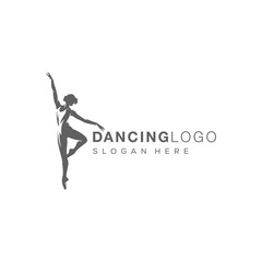 Fototapeta na wymiar dancing logo design vector illustration