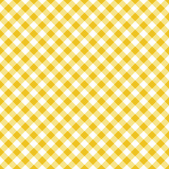 Vector seamless classic yellow table cloth texture with diagonal lines