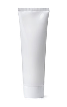 White blank cosmetic tube