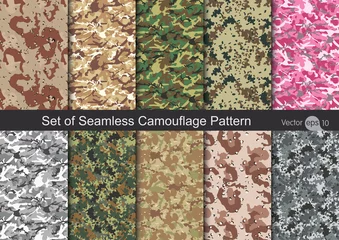 Foto op Canvas Seamless Camouflage pattern vector © estherpoon