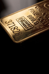 Gold bullion ingot 999.9 bar