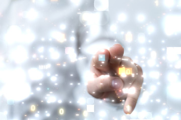 Innovation futuristic digital data binary code background technology