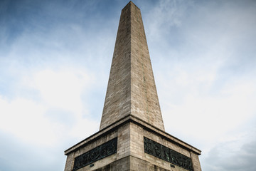 Fototapeta na wymiar Wellington Testimonial obelisk in the Phoenix Park of Dublin, Ireland