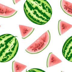 Seamless pattern with sweet  watermelon