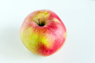 Fresh juicy apple on a white background