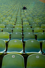 Olympic Park Munich green chairs