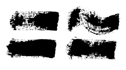 Fototapeta premium Brush strokes. Vector paintbrush set. Grunge design elements