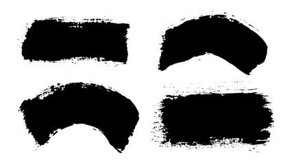Brush strokes. Vector paintbrush set. Grunge design elements