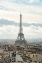 Aerial view of Eiffel Tower, Paris, France