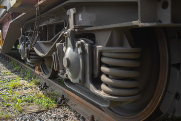 Zug Wagon Achse Fahrgestell