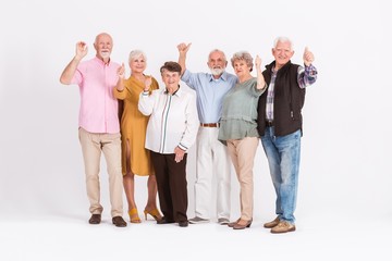 Positive senior people