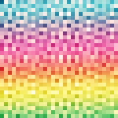 Multicolored mosaic technology abstract geometric background with squares