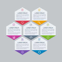 Hexagonal infographic template