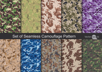 Seamless Camouflage pattern vector - 286162051