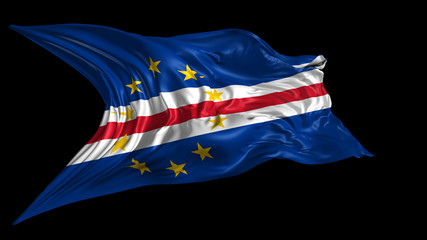 3d Illustration of Cape verde flag on Black Background 