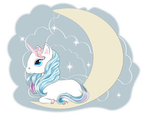 unicorn on the moon