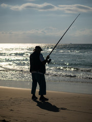 Old Fisherman on Beach