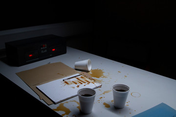 Police Custody Interview Suite - Moody, Subdued Lighting