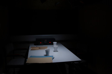 Police Custody Interview Suite - Moody, Subdued Lighting