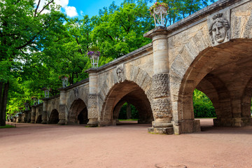 Bridge in Catherine park in Pushkin (Tsarskoye Selo), Russia