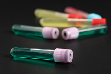 Test tubes with chemical samples