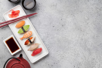 Japanese sushi set