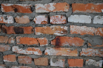 Fototapeta premium old red brick wall background