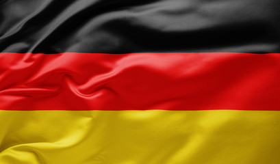 Waving national flag of Germany