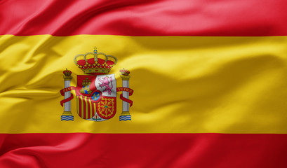 Fototapeta Waving national flag of Spain obraz