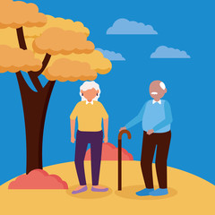 happy grandparents day flat design