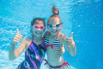 girls  in swimming pool